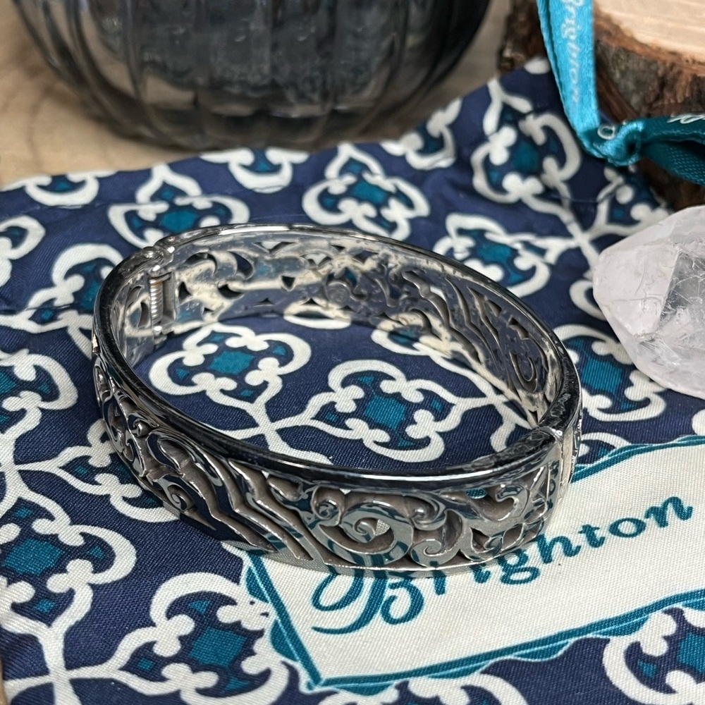 Brighton Intricate Silver Cuff Bracelet AS IS - Picture 6 of 9